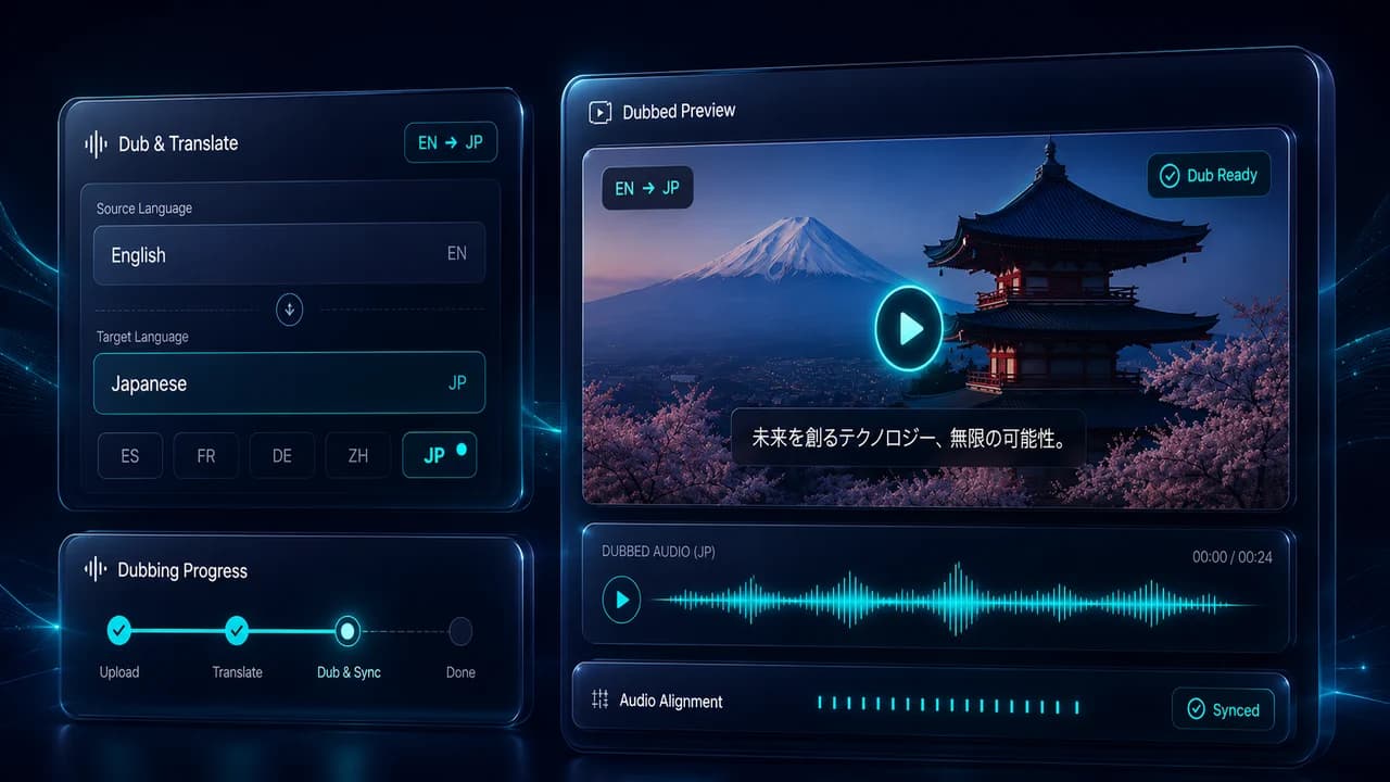Video Dubbing product preview