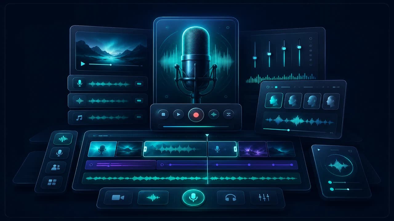 YouTubers & Podcasters workflow illustration